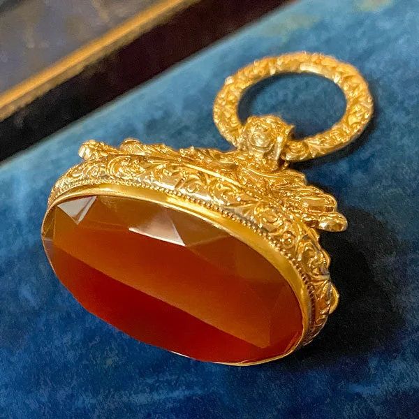 Antique Victorian Carnelian Fob