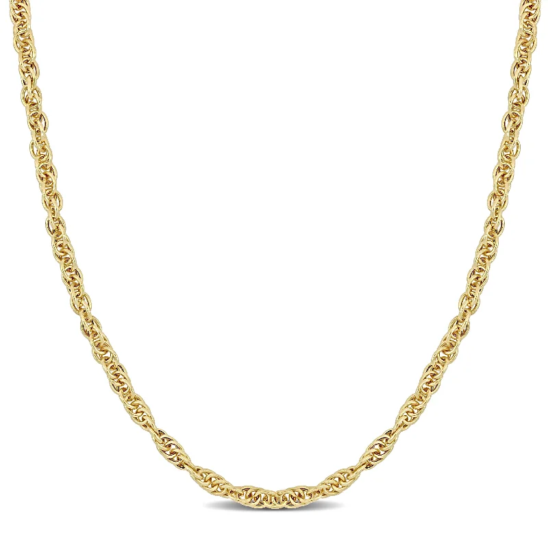 Mimi & Max 3.7mm Singapore Chain Necklace in Yellow Silver-18 in