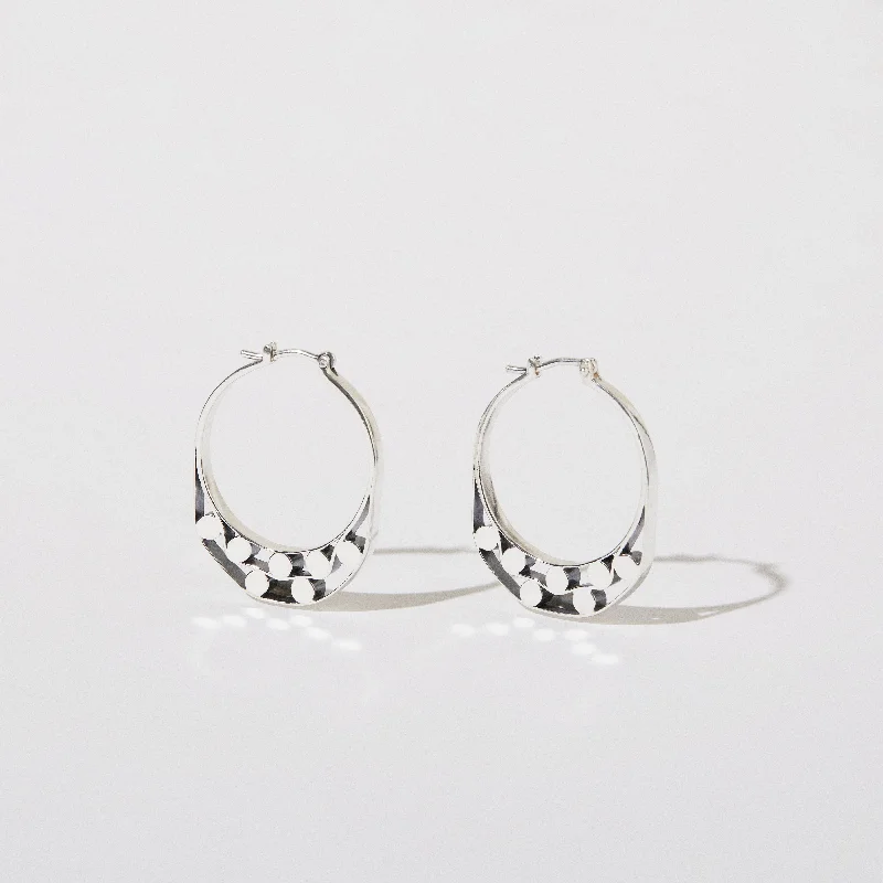 Slice of Ring Earrings QUATRO in Silver