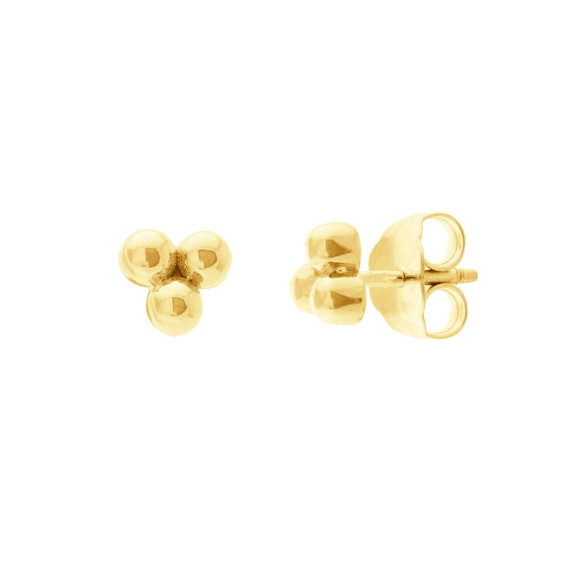 Gold Bead Trio Stud