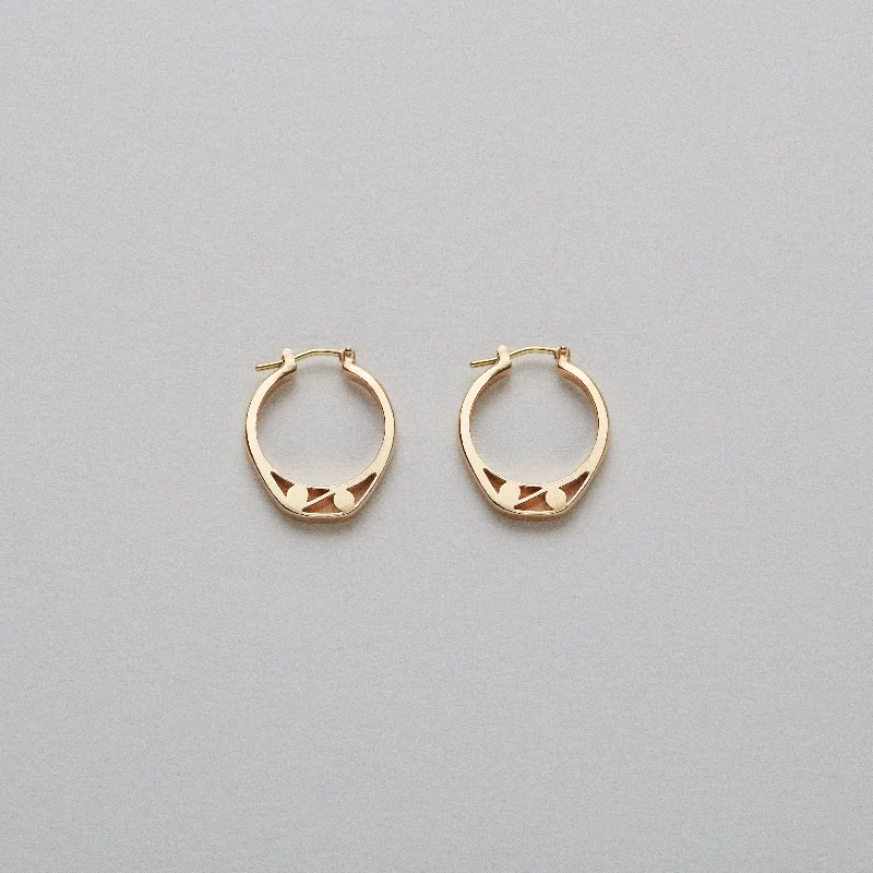 Slice of Ring Earrings DUE in Gold