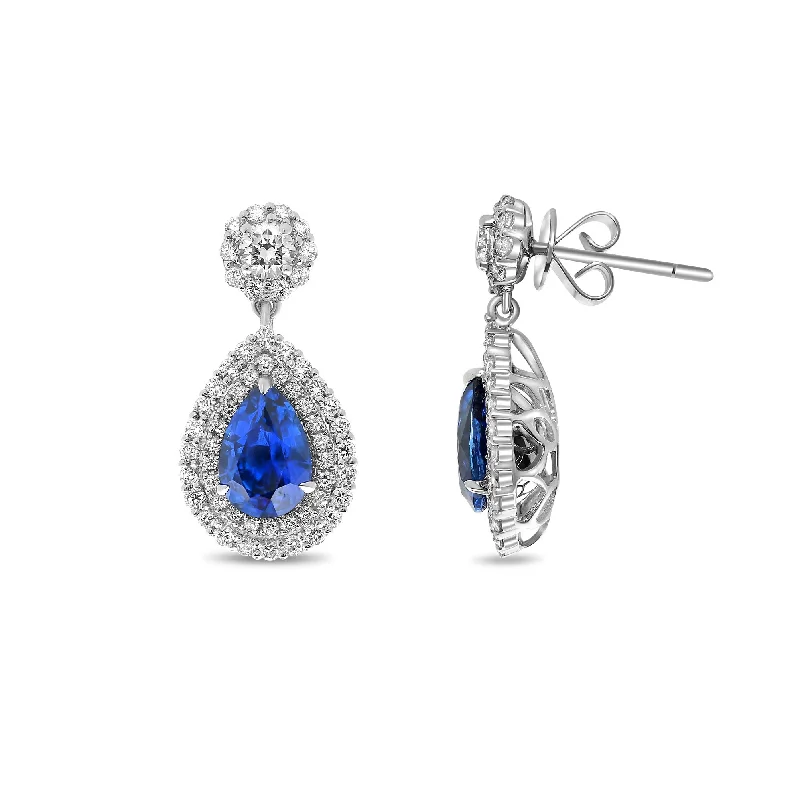 Sapphire and Diamond Earrings