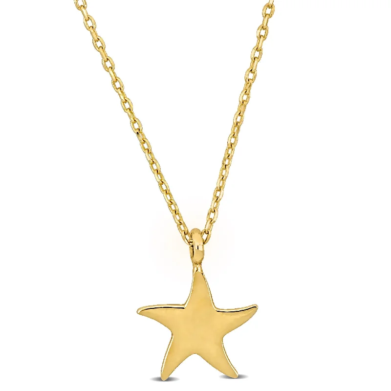 Mimi & Max Star Pendant with Chain in 14k Yellow Gold - 17 in