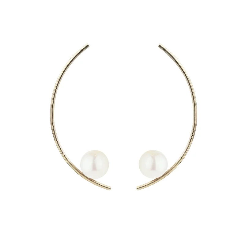 Treviso Earrings, White Pearl