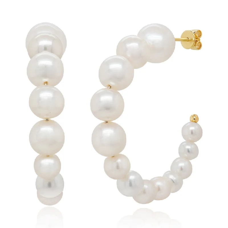 Pearl Hoop Earrings