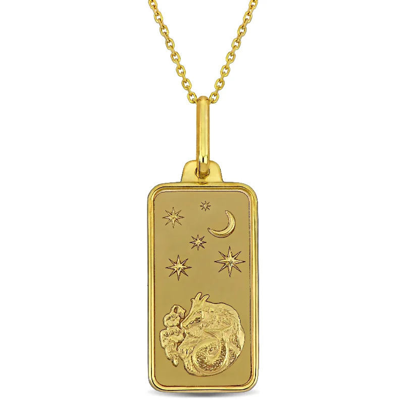 Mimi & Max Capricorn Horoscope Necklace in 10k Yellow Gold