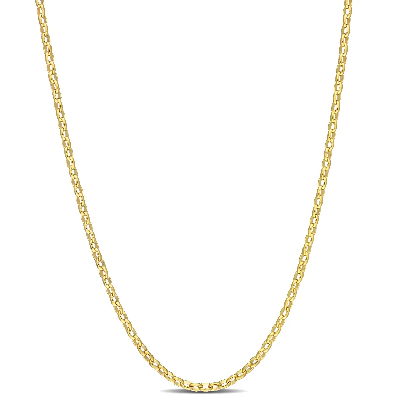 Mimi & Max Rolo Chain Necklace in Yellow Silver-20 in