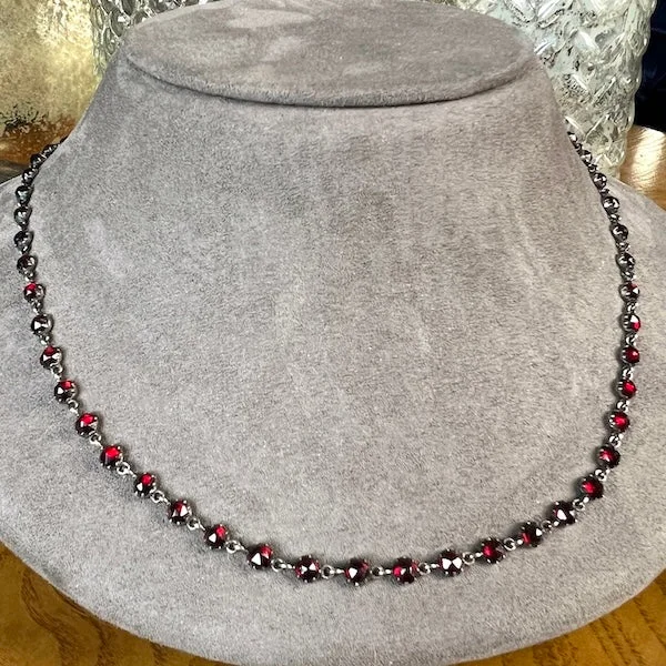 Victorian Bohemian Garnet Necklace