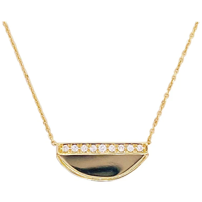 Diamond Crescent Necklace