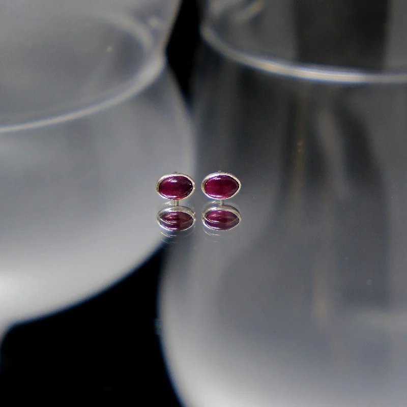 Pink Tourmaline  Stud Earrings