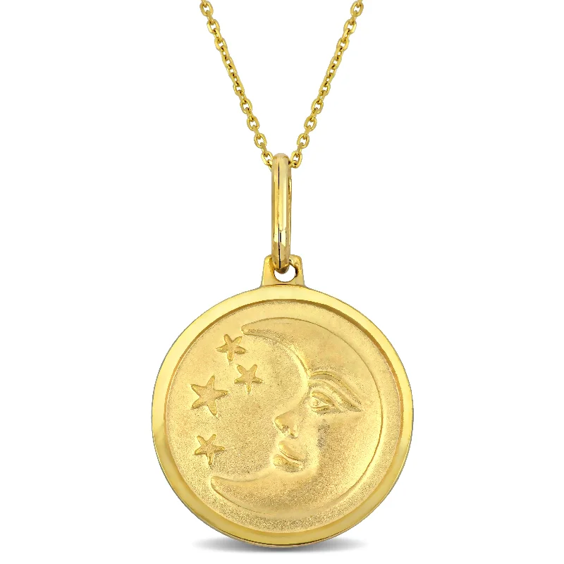 Mimi & Max Moon Necklace in 10k Yellow Gold