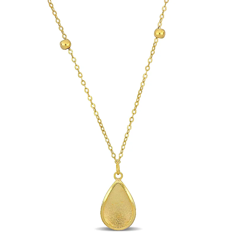 Mimi & Max Teardrop Pendant with Chain in 14k Yellow Gold - 18 in