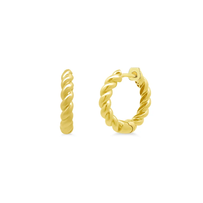 Gold Rope Hoops