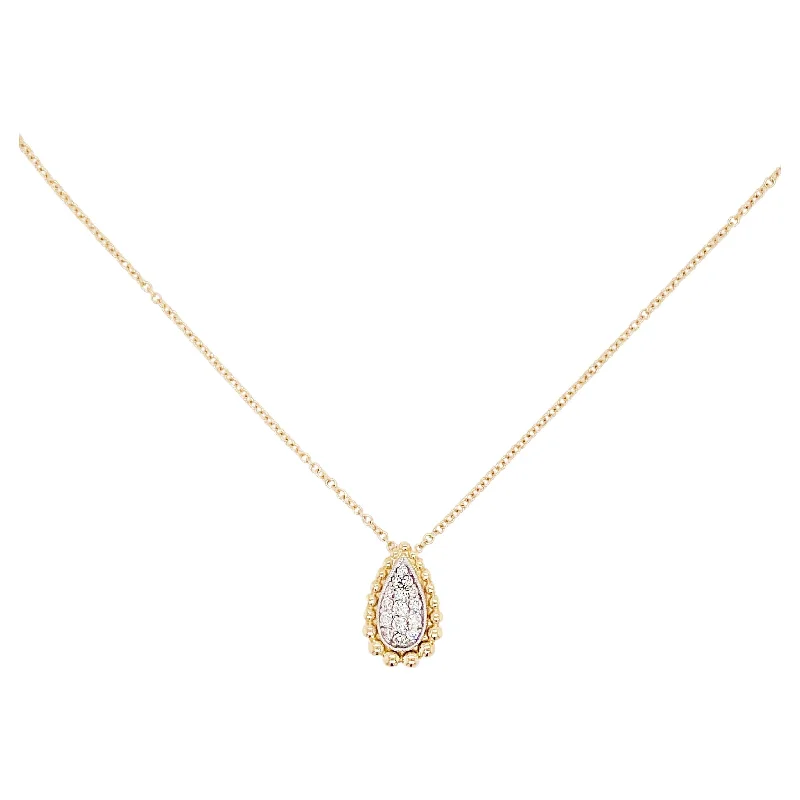 Pear Shape Diamond Beaded Necklace