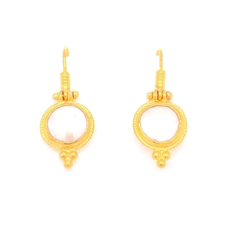 24K Pearl Earrings