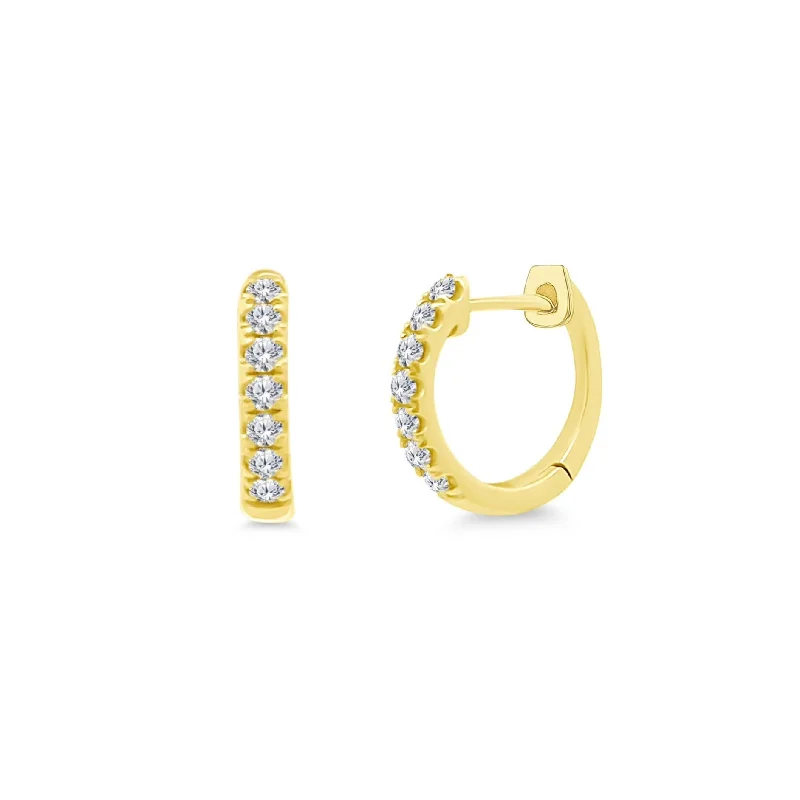 Small Diamond Hoops