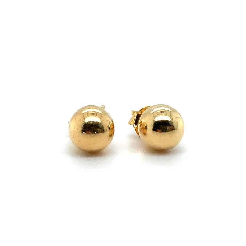 Golden Round Stud Earring