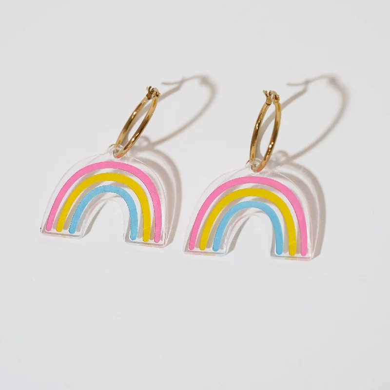 Pride Rainbows 🏳️‍🌈 - Pansexual Rainbow Hoop Earrings