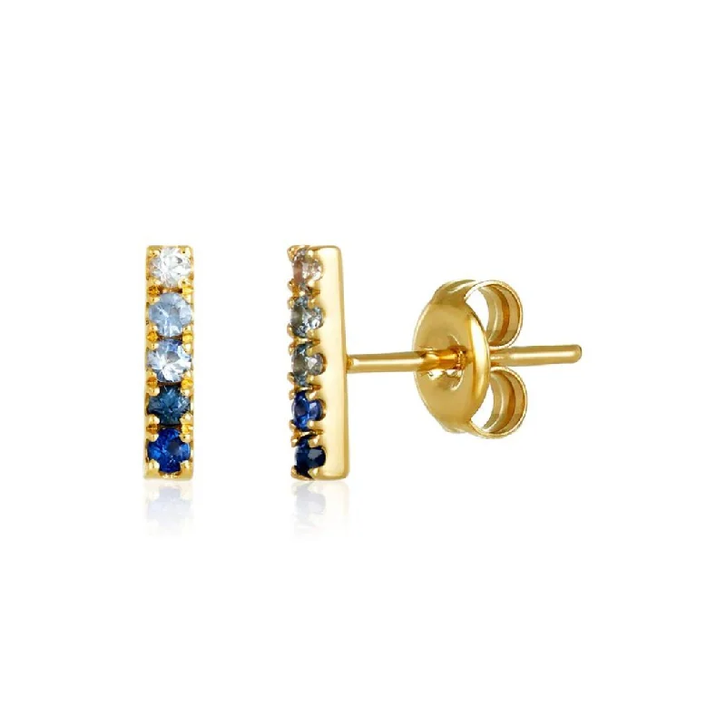 Sapphire Ombre Bar Stud