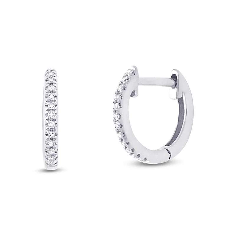 Diamond Huggie Earrings