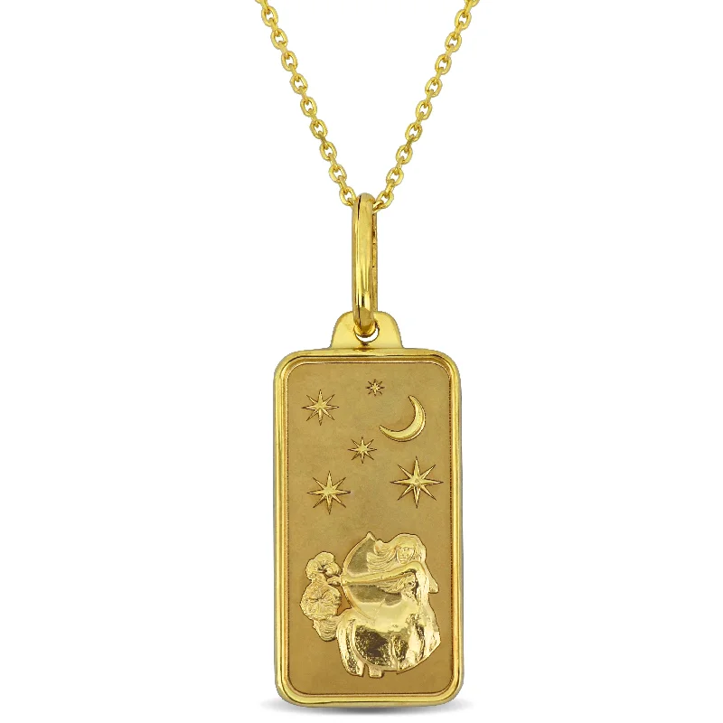 Mimi & Max Sagittarius Horoscope Necklace in 10k Yellow Gold