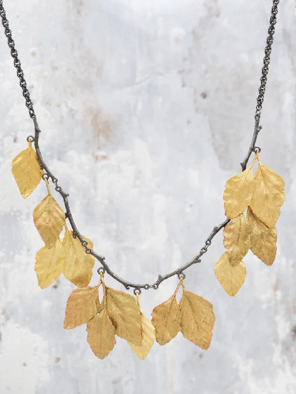 Cascading Autumn Leaves Necklace