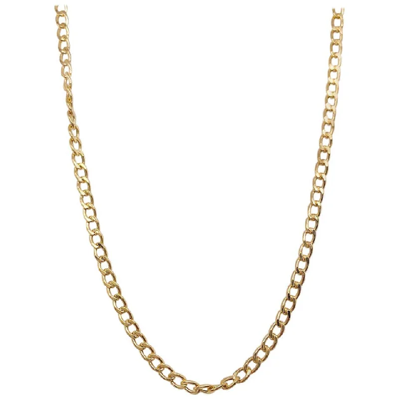 Cable Chain Necklace, 14 Karat Yellow Gold