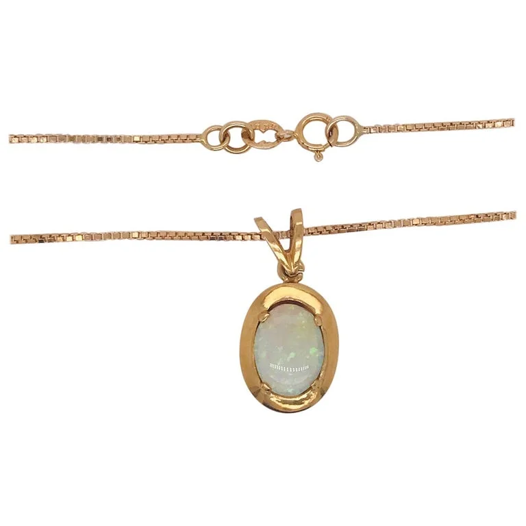 Oval Opal Necklace