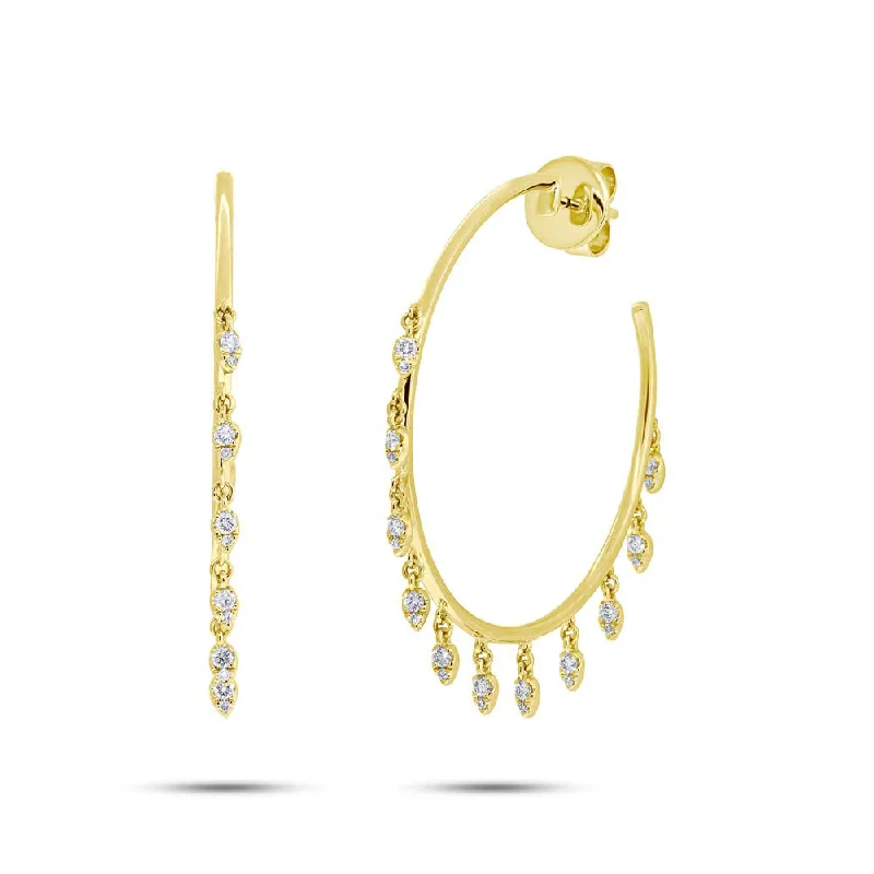 Diamond Hoop Earrings