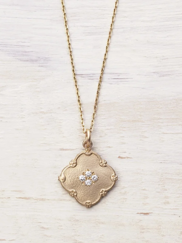 14K Lucky Diamond Clover Necklace