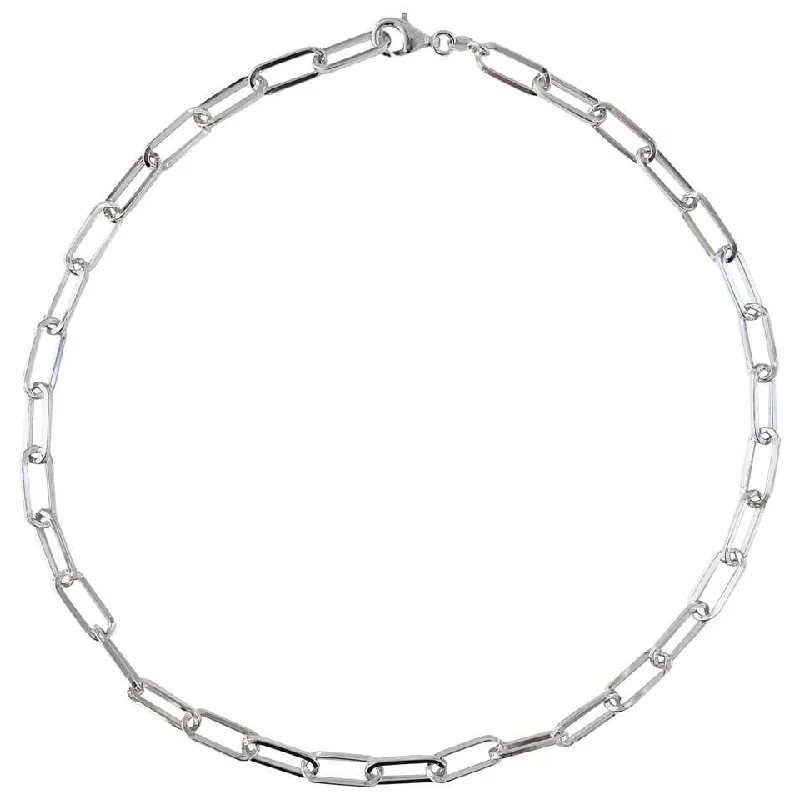 5.9mm Paperclip Necklace in Sterling Silver