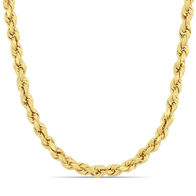 Mimi & Max 18 Inch Rope Chain Necklace in 14k Yellow Gold (5mm)