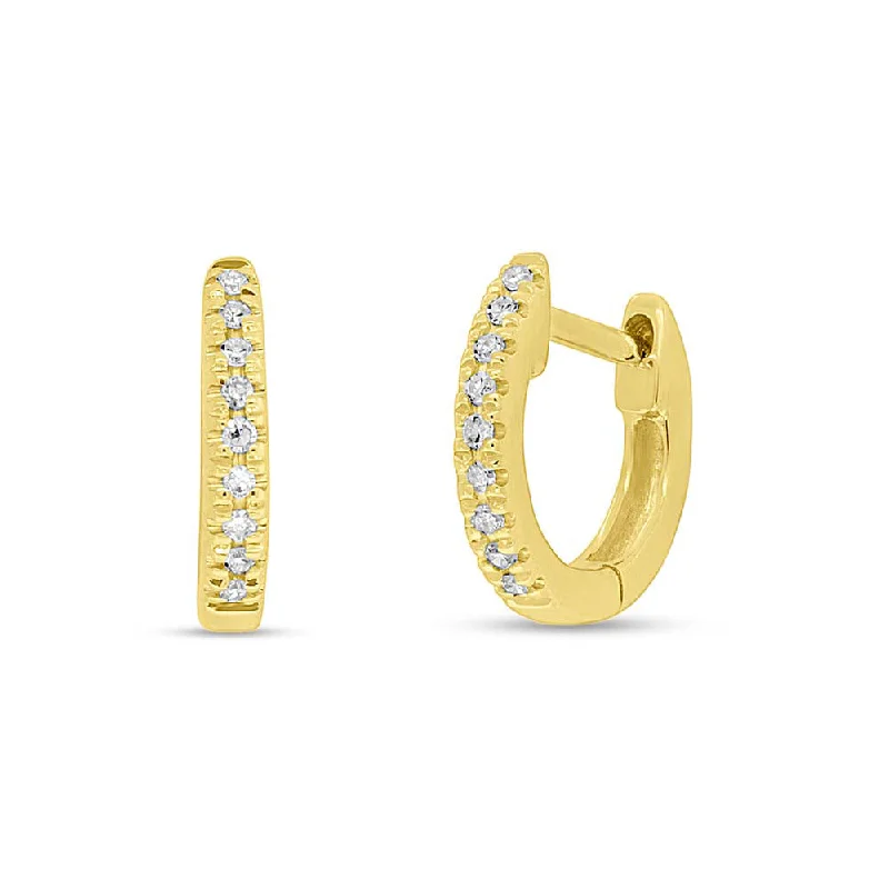 Diamond Huggie Earrings