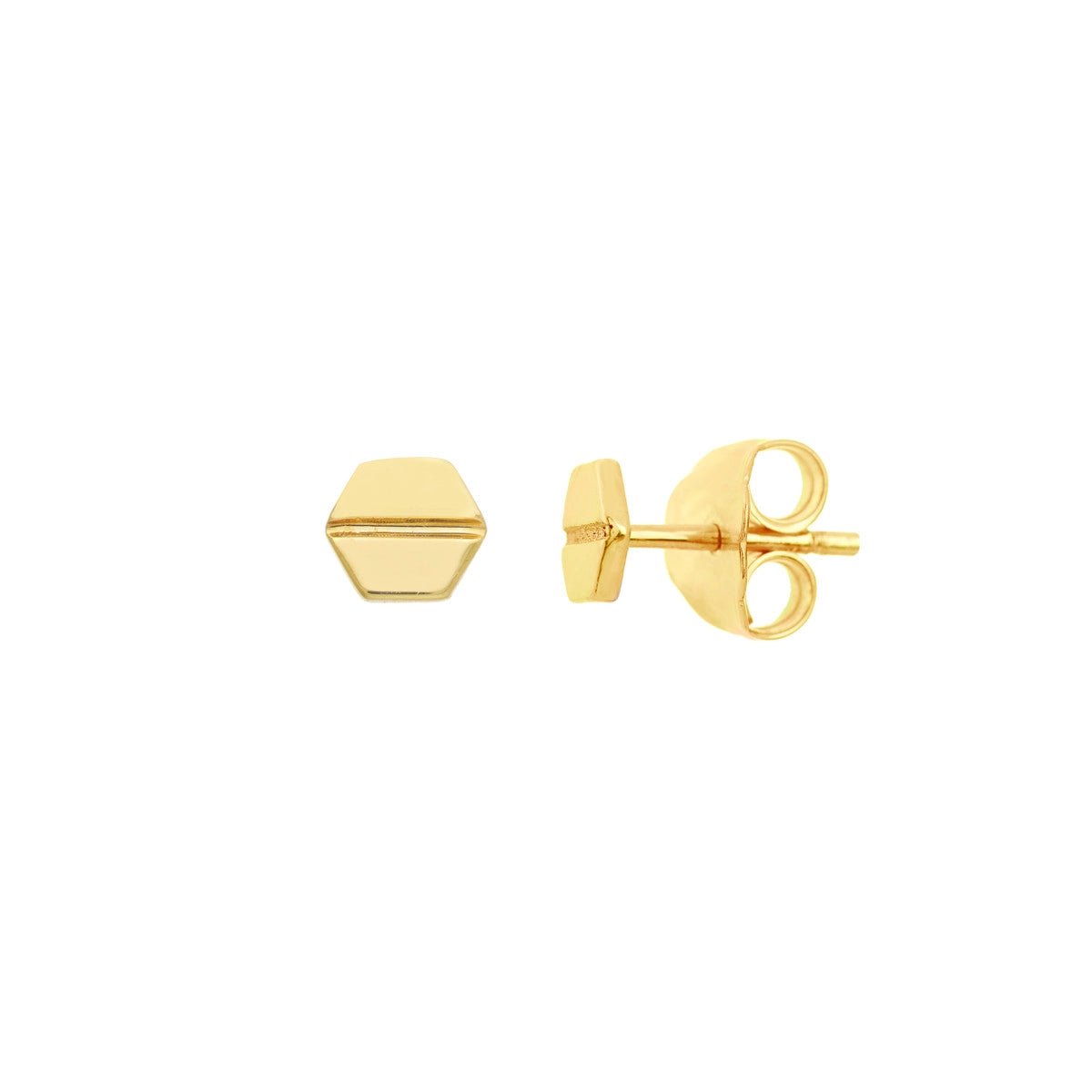 Gold Hexagon Screw Stud