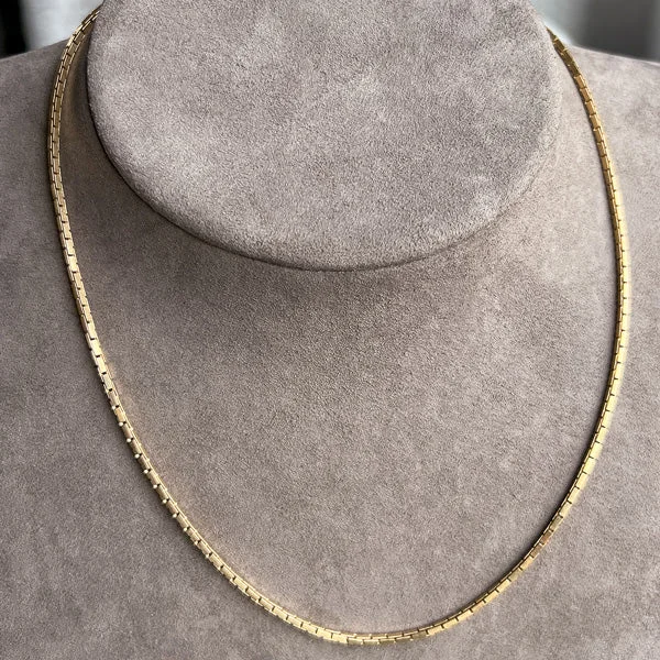 Vintage Box Link Chain Necklace