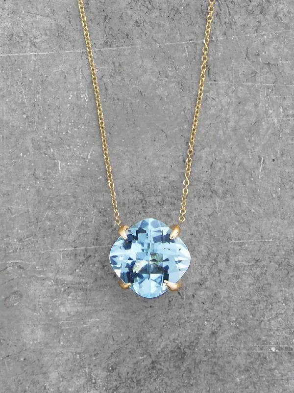 Blue Topaz Claw Necklace