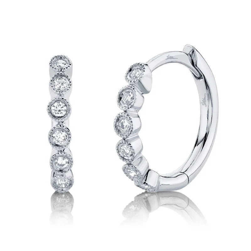 Diamond Huggie Earrings