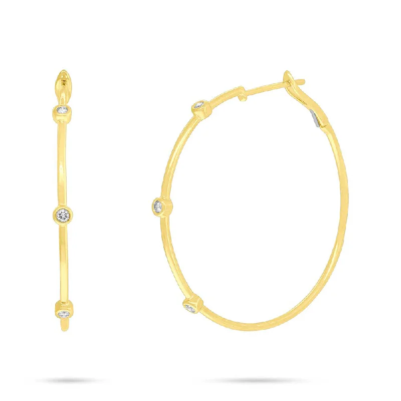 Diamond Hoop Earrings