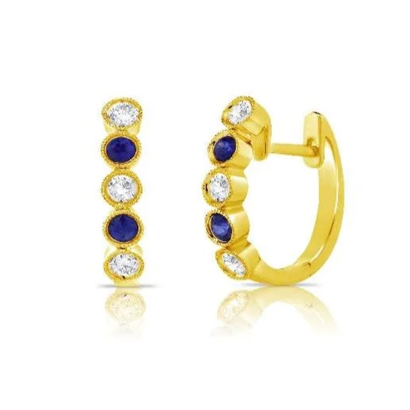 Sapphire and Diamond Earrings