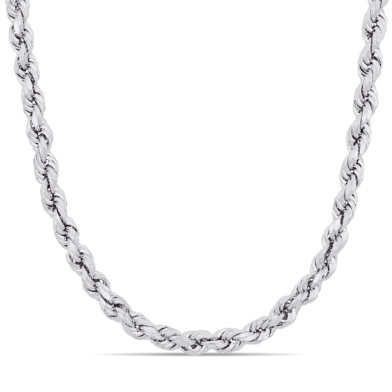 Mimi & Max 18 Inch Rope Chain Necklace in Sterling Silver with Lobster Clasp (5mm)