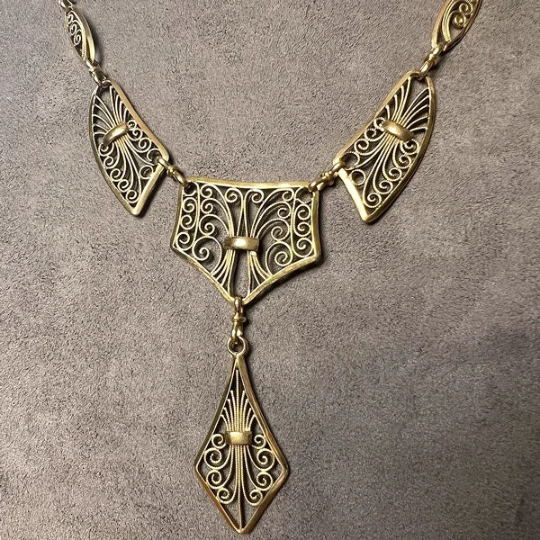 Antique French Filigree Necklace