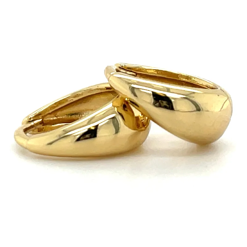 Golden Tapered Hoop Earrings