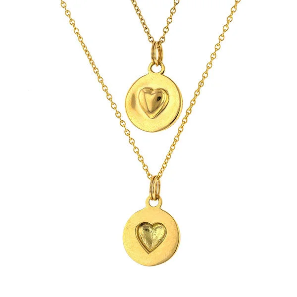 You and Me Sphere Heart Pendant Necklace