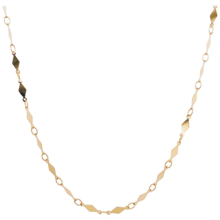 Kite Mirror Chain in 14K Yellow Gold