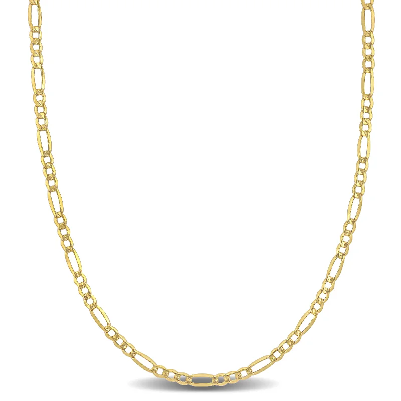 Mimi & Max 2.5mm Figaro Link Chain Necklace in 10k Yellow Gold, 18 in