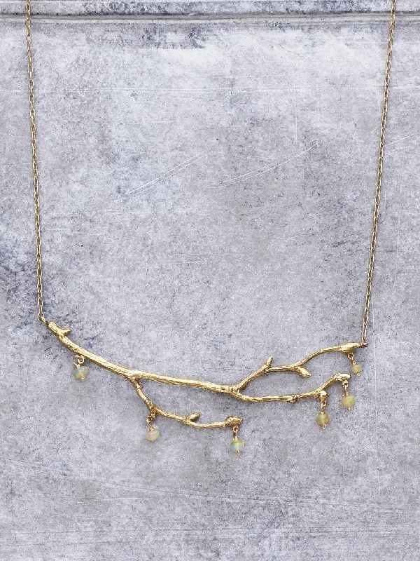 Enchanted Opal Fairy Branch Necklace