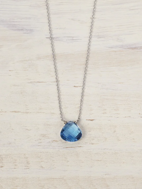 14K London Blue Topaz Gem Necklace