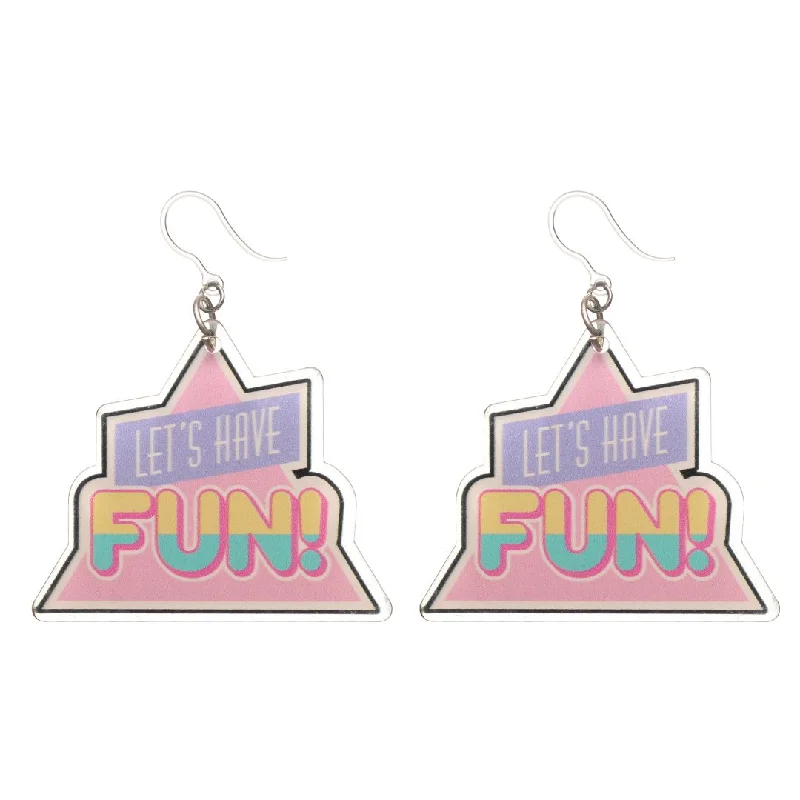 Let's Have Fun Dangles Hypoallergenic Earrings for Sensitive Ears Made with Plastic Posts