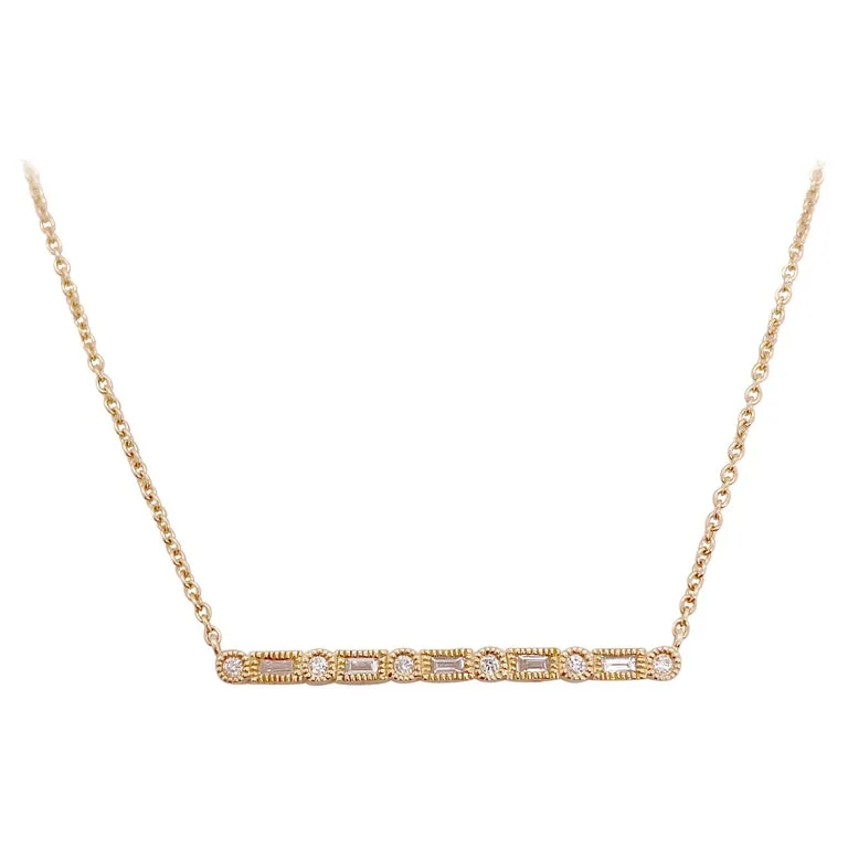 Diamond Bar Necklace