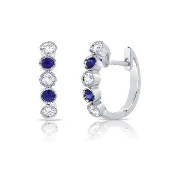 Sapphire and Diamond Earrings